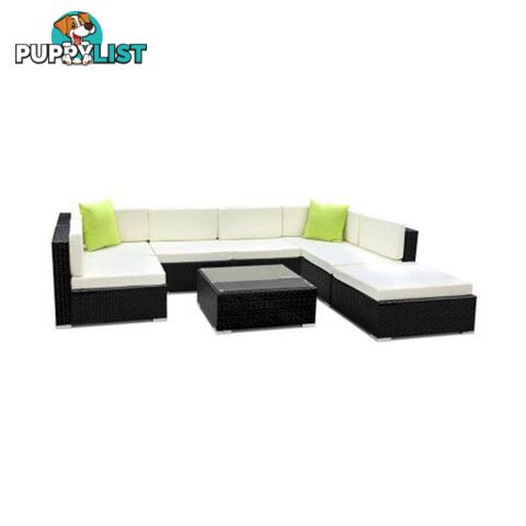 8 Piece Outdoor Furniture Set Wicker Sofa Lounge - Gardeon - 7427005869952