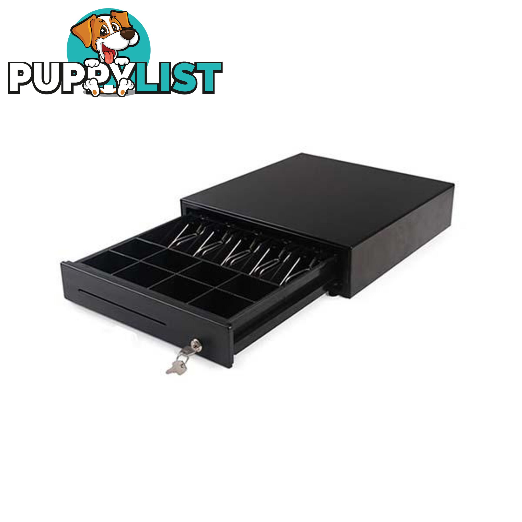 Soga Black Cash Drawer Electronic 4 Bills 8 Coins Cheque Tray Pos 350 - Soga - 9476062088859