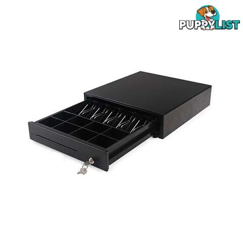 Soga Black Cash Drawer Electronic 4 Bills 8 Coins Cheque Tray Pos 350 - Soga - 9476062088859