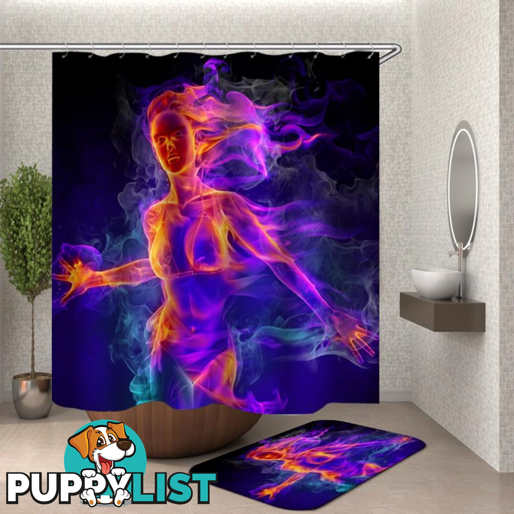 Sexy Flames Chic Shower Curtain - Curtain - 7427046118347