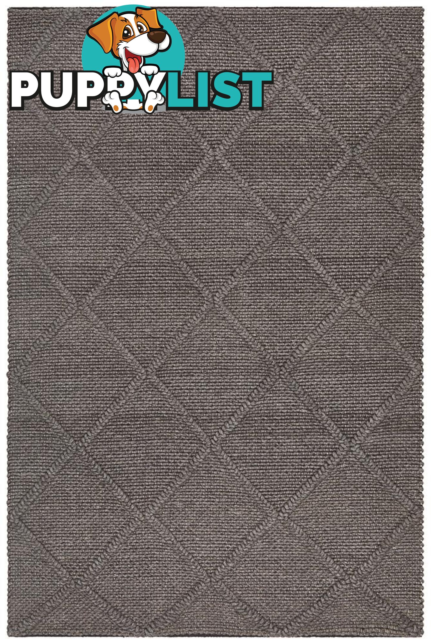 Studio Oberg Wool Diamond Grey Brown Rug - Unbranded - 9375321832922