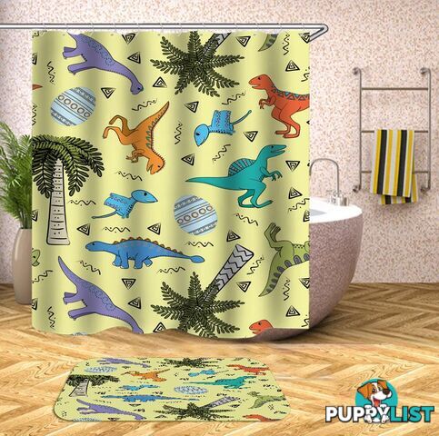 Cute Dinosaurs Pattern Shower Curtain - Curtain - 7427046087582