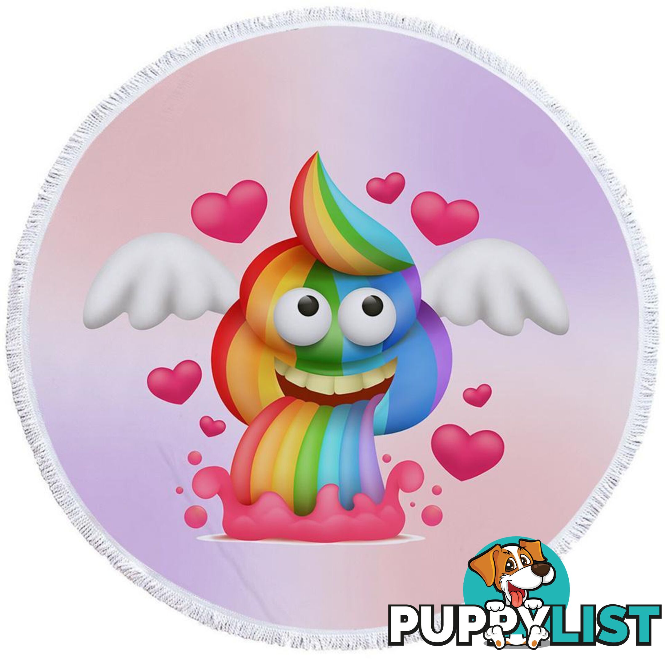 Rainbow Poo Beach Towel - Towel - 7427046340755