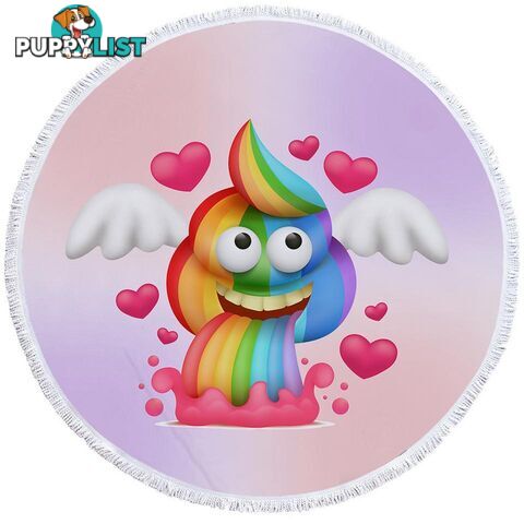 Rainbow Poo Beach Towel - Towel - 7427046340755