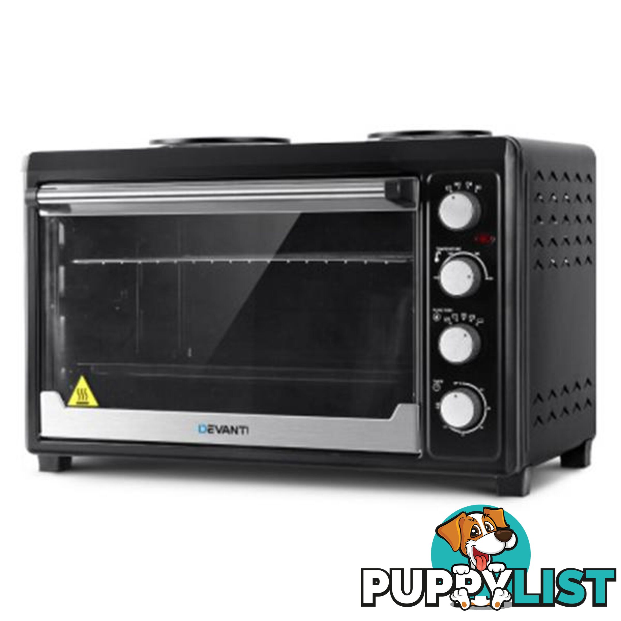 Convection Oven 60L With Two Hot Plates - Devanti - 9476062130862