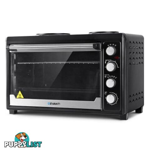 Convection Oven 60L With Two Hot Plates - Devanti - 9476062130862