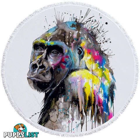 Art Painting Gorilla Beach Towel - Towel - 7427046330459