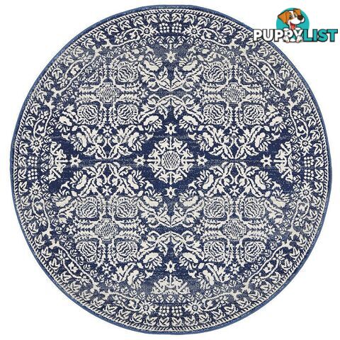 Mirage Round Gwyneth Navy Rug - Unbranded - 9375321837767