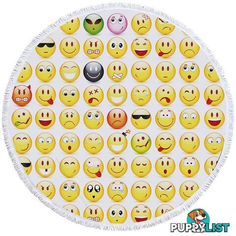 Emoji Beach Towel - Towel - 7427046319843