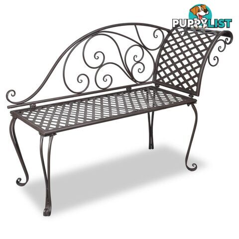 Rose-Patterned Garden Chaise Lounge - Brown - Unbranded - 4326500414182