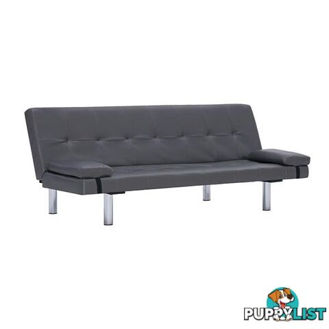 Sofa Bed With Two Pillows Faux Leather - Sofa Bed - 787976576097