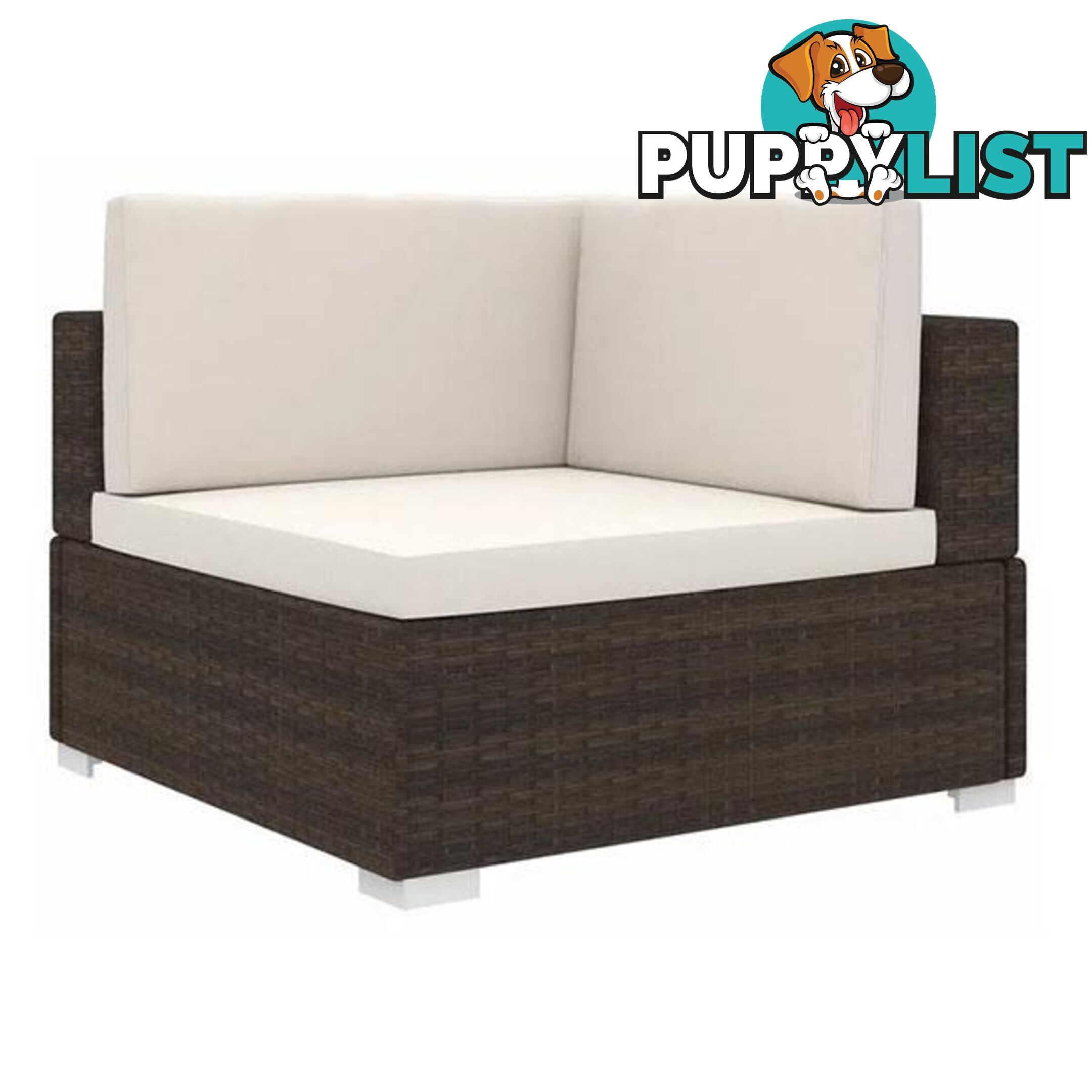 Sectional Corner Chair 1 Pc With Cushions Poly Rattan - Unbranded - 8719883725185