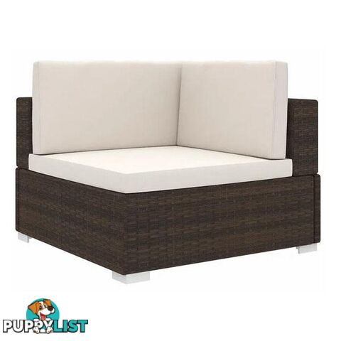 Sectional Corner Chair 1 Pc With Cushions Poly Rattan - Unbranded - 8719883725185