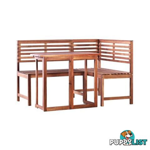 2 Piece Bistro Set Solid Acacia Wood - Unbranded - 8718475614272