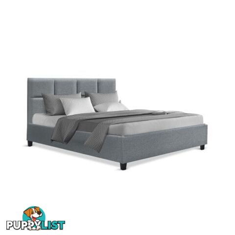 Bed Frame Base Mattress Fabric Wooden Grey Tino - Artiss - 9355720042375