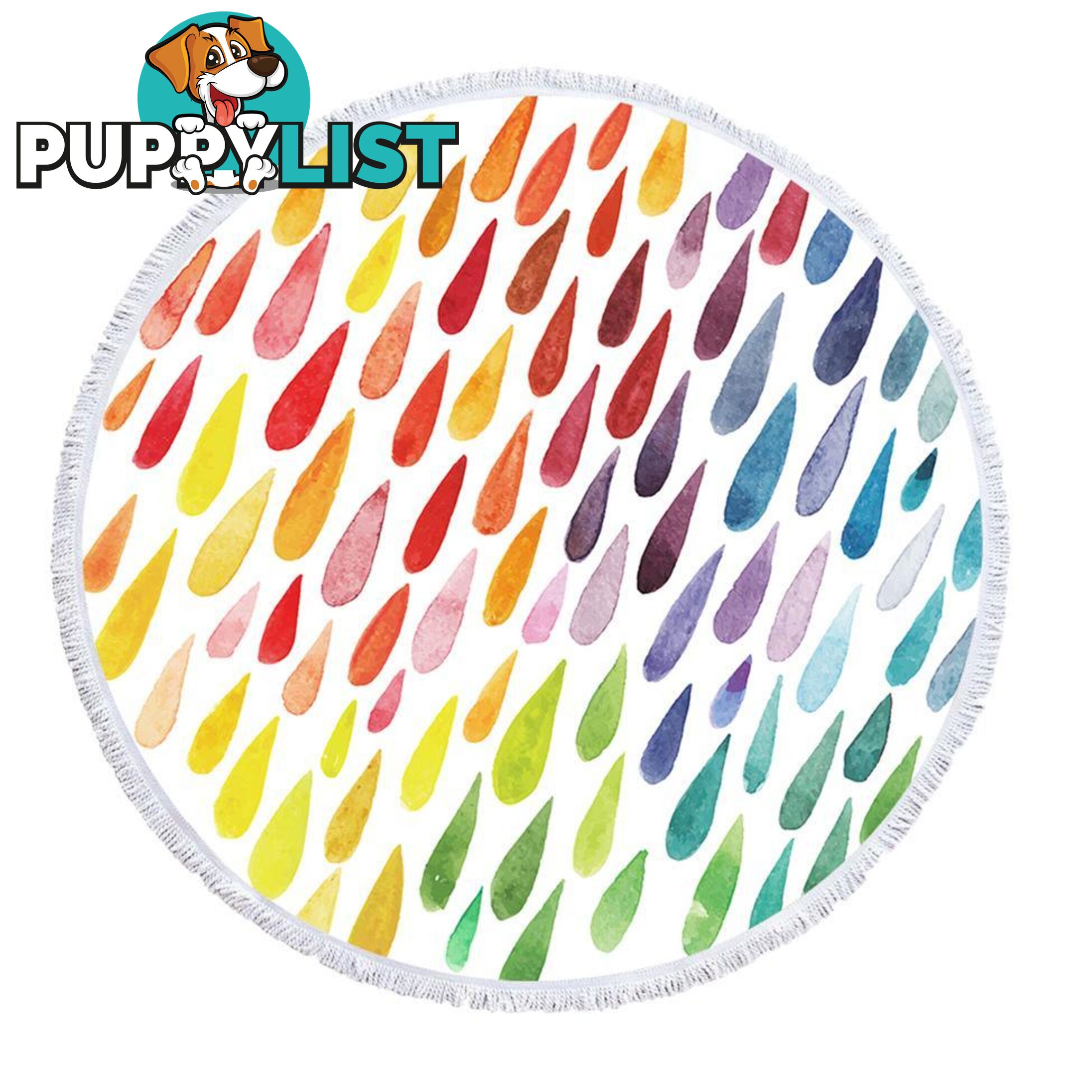 Colorful Rain Drops Beach Towel - Towel - 7427046331296