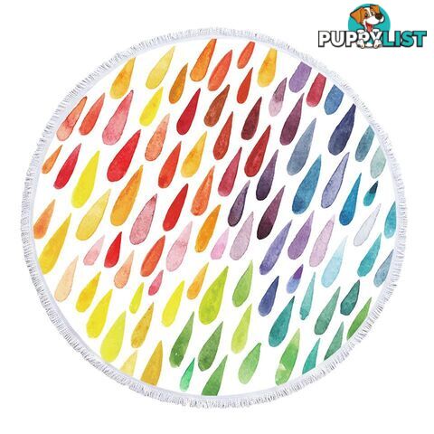 Colorful Rain Drops Beach Towel - Towel - 7427046331296