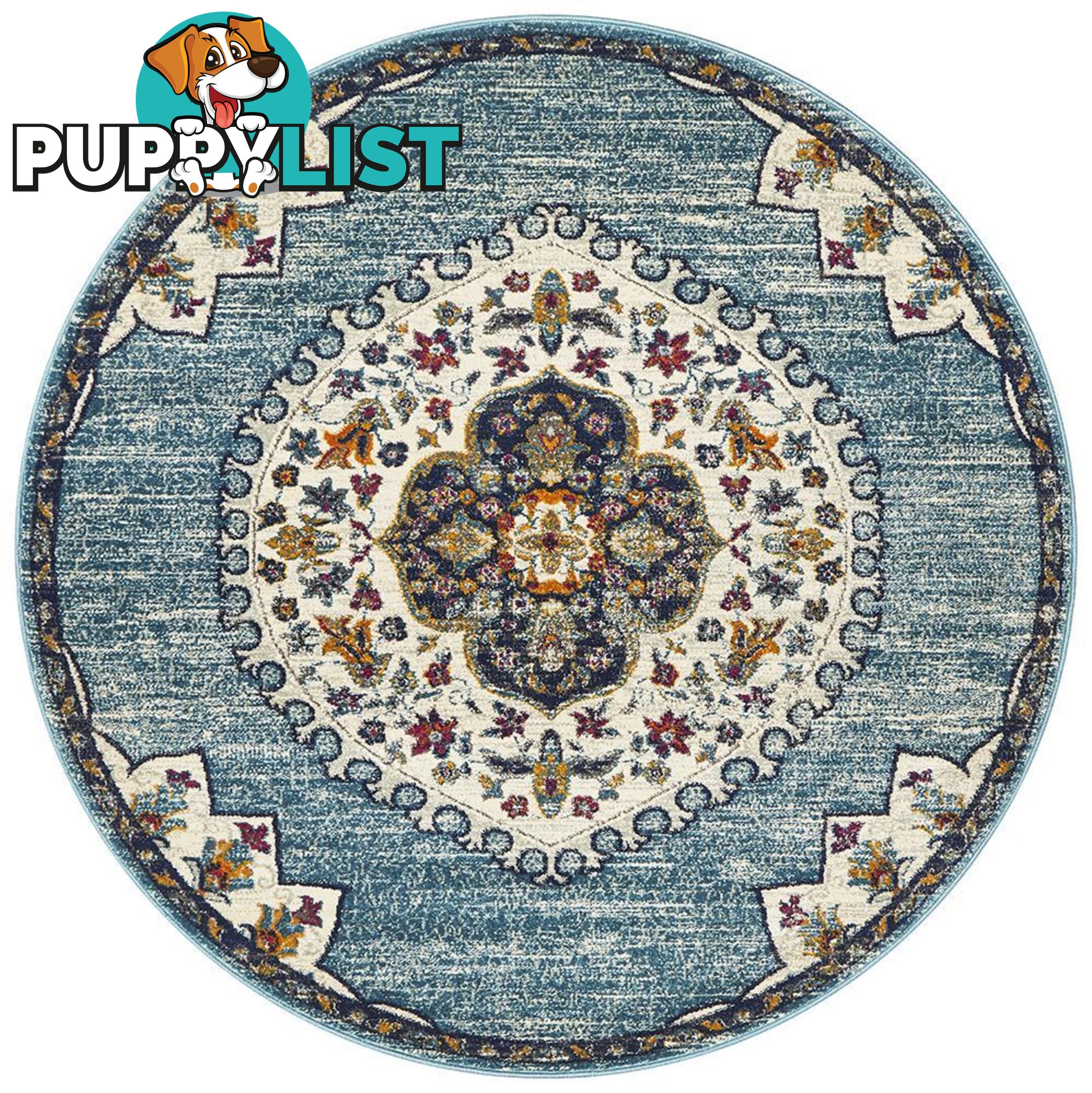 Babylon Round Mavi Rug - Unbranded - 9375321874205