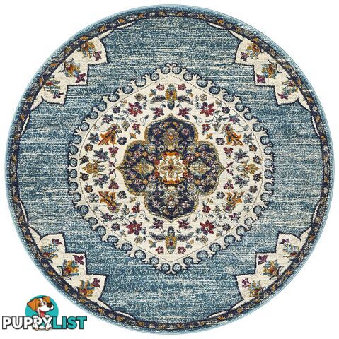 Babylon Round Mavi Rug - Unbranded - 9375321874205