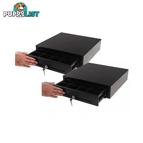 Soga 2X Black Heavy Duty Drawer 4 Bills 8 Coins Cheque Slot Pos 410 - Soga - 9476062088927