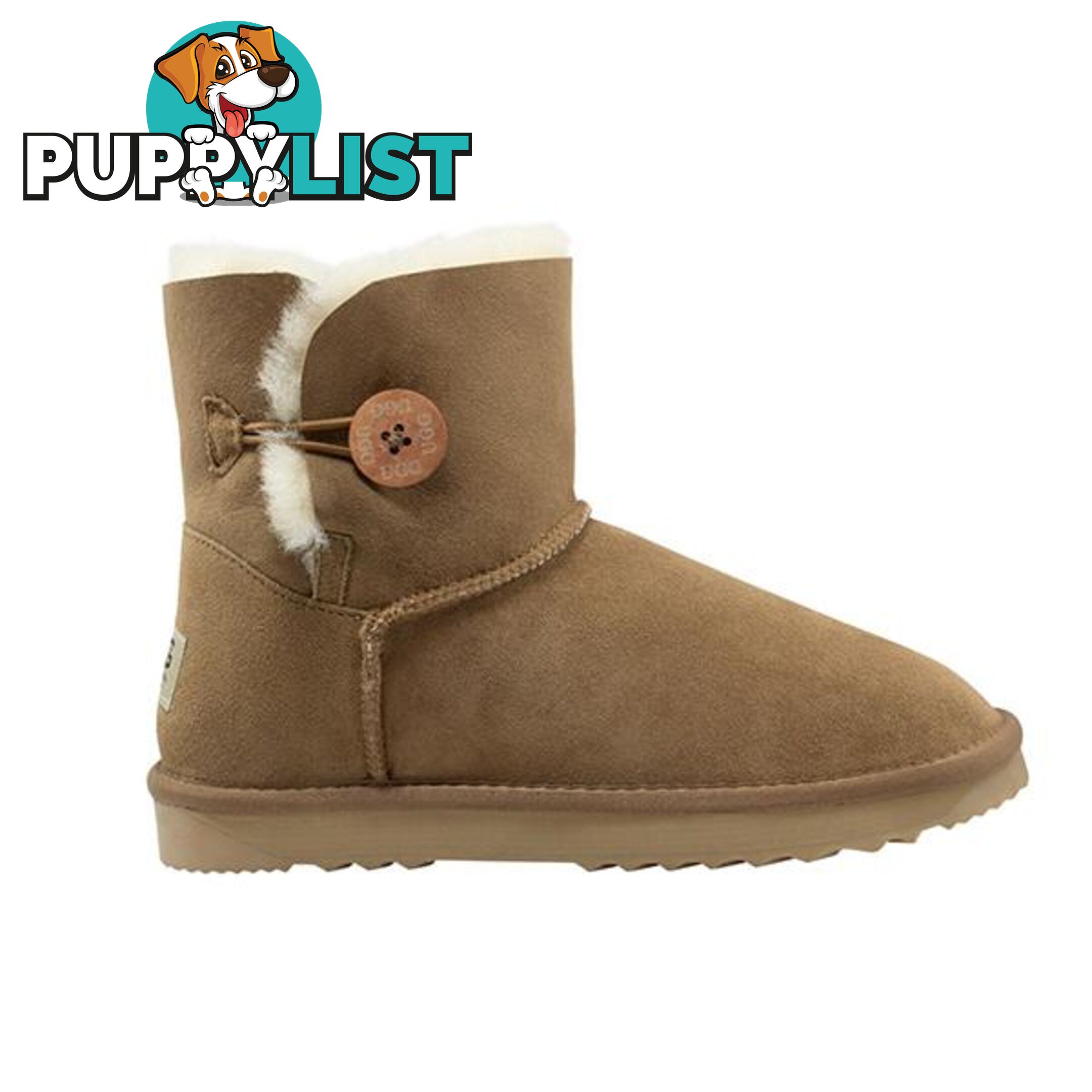 Comfort Me Australian Made Mini Bailey Button Ugg Boot Chestnut - Comfort Me - 822427521162