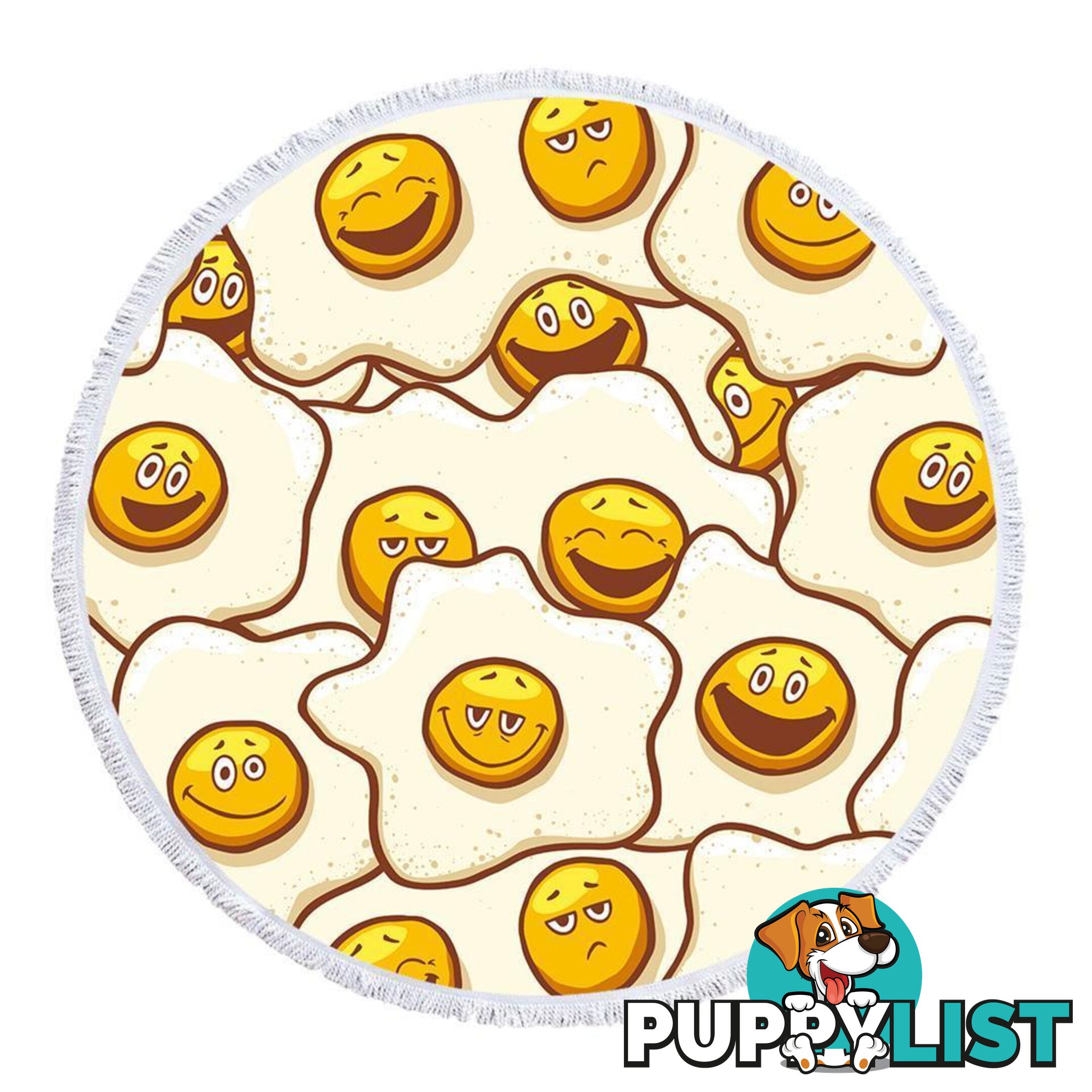 Funny Emoji Eggs Beach Towel - Towel - 7427046330657