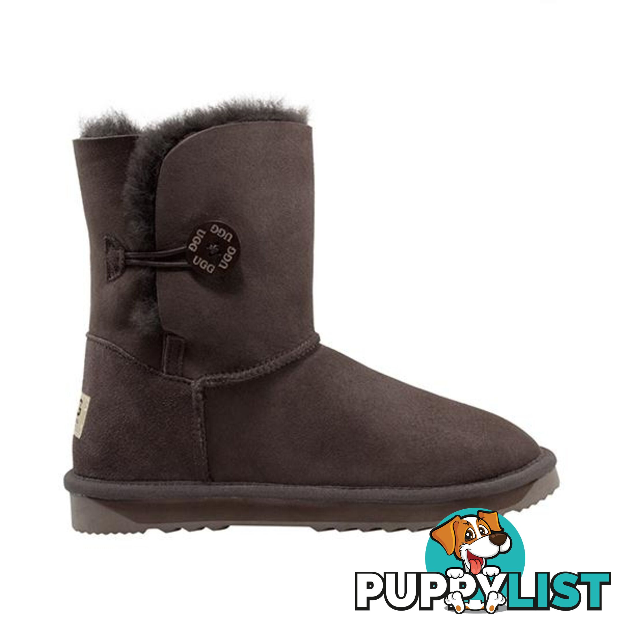 Comfort Me Australian Made Mid Bailey Button Ugg Boot Chocolate - Comfort Me - 822427523784