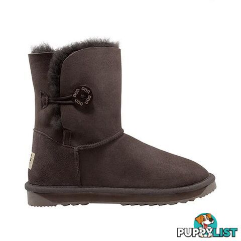 Comfort Me Australian Made Mid Bailey Button Ugg Boot Chocolate - Comfort Me - 822427523784