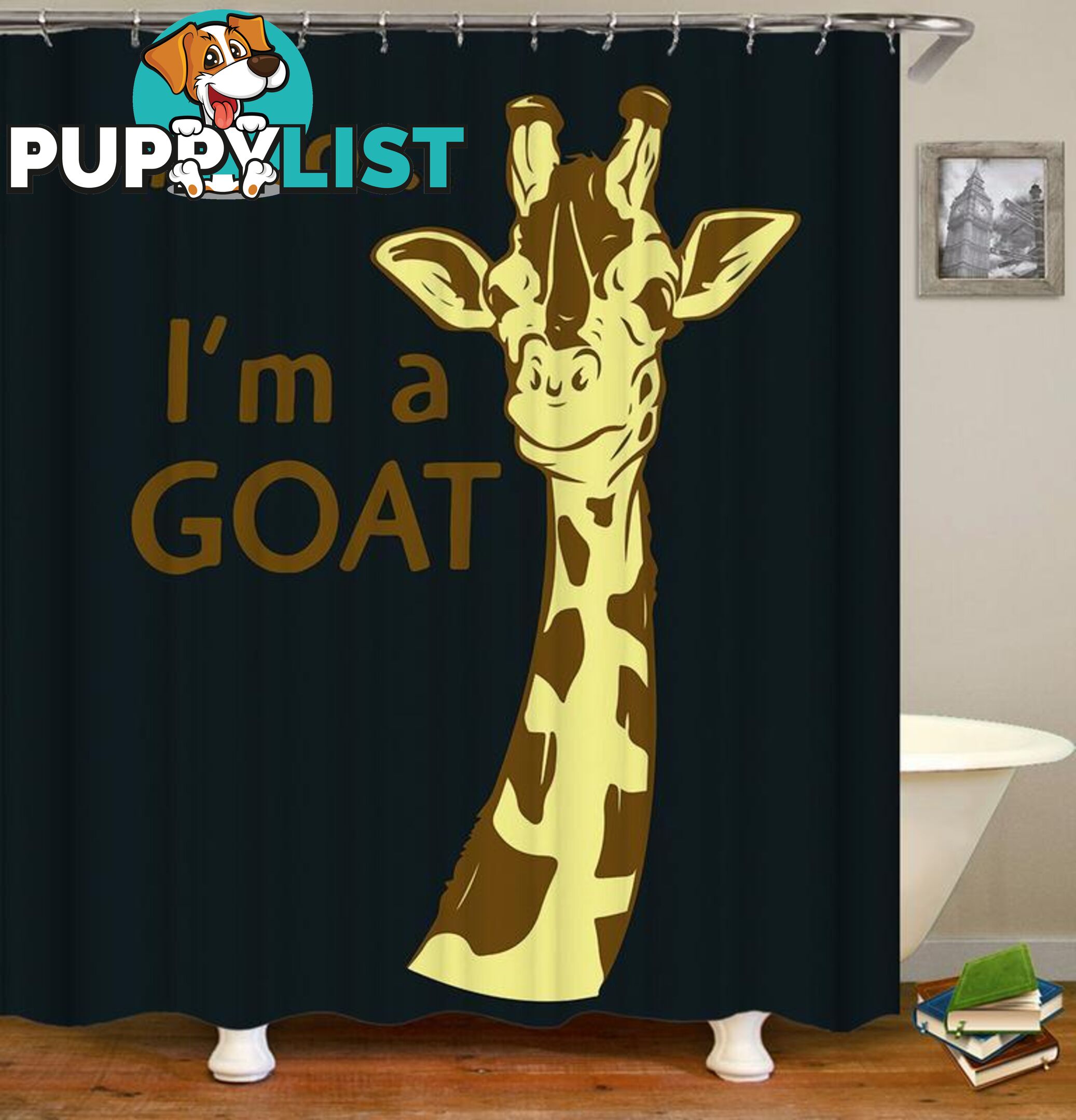 Confused Giraffe Shower Curtain - Curtain - 7427045910485