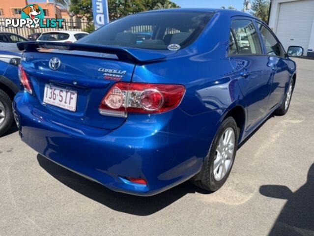 2012  TOYOTA COROLLA ASCENT SPORT ZRE152R MY11 SEDAN