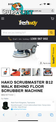 Hako walk behind floor scrubber