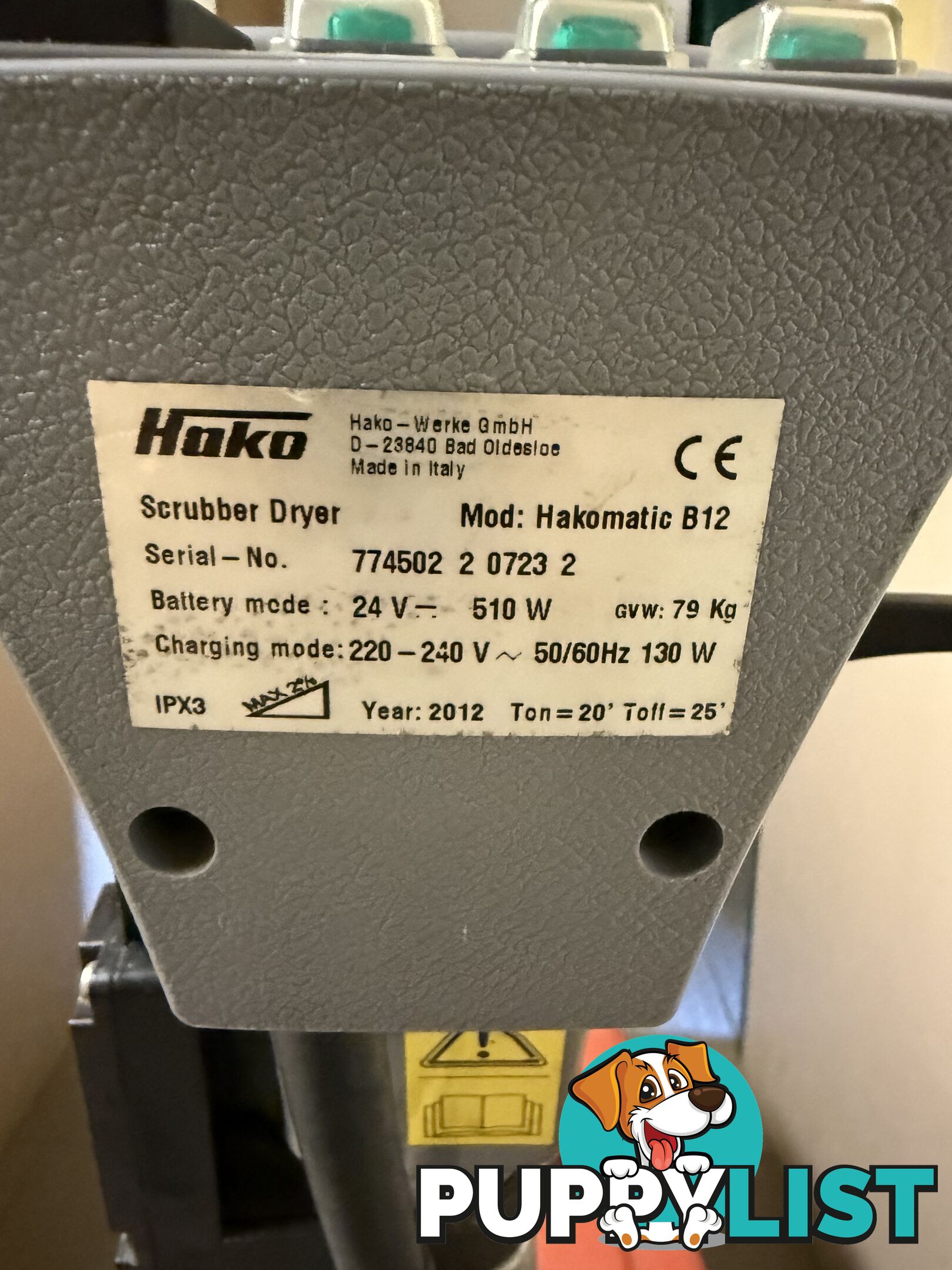 Hako walk behind floor scrubber