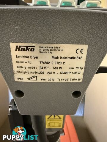 Hako walk behind floor scrubber