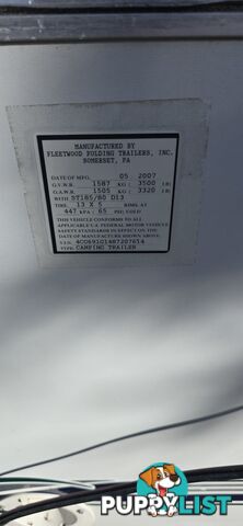 2008 Suncamper Camper Trailer