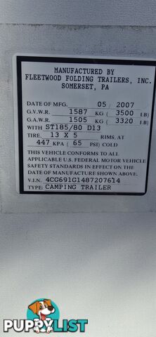 2008 Suncamper Camper Trailer