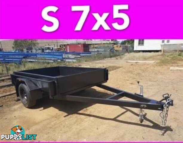 7x5 BOX TRAILER EXTRA HEAVY DUTY 1 PIECE FOLD FULL CHECKER PLATE