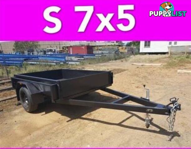 7x5 BOX TRAILER EXTRA HEAVY DUTY 1 PIECE FOLD FULL CHECKER PLATE