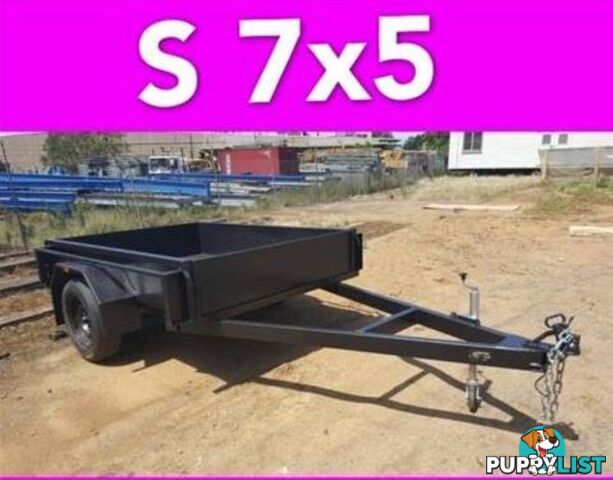 7x5 BOX TRAILER EXTRA HEAVY DUTY 1 PIECE FOLD FULL CHECKER PLATE