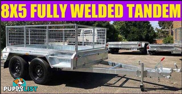 8X5 FULLY WELDED GALVANISED TANDEM TRAILER BOX TRAILER CAGE sa