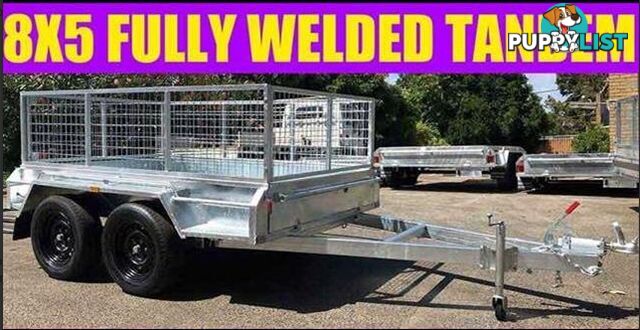 8X5 FULLY WELDED GALVANISED TANDEM TRAILER BOX TRAILER CAGE sa