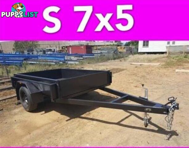 7x5 BOX TRAILER EXTRA HEAVY DUTY 1 PIECE FOLD FULL CHECKER PLATE