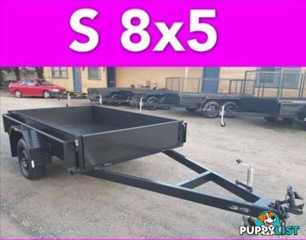 8x5 BOX TRAILER EXTRA HEAVY DUTY 1 PIECE FOLD FULL CHECKER PLATE