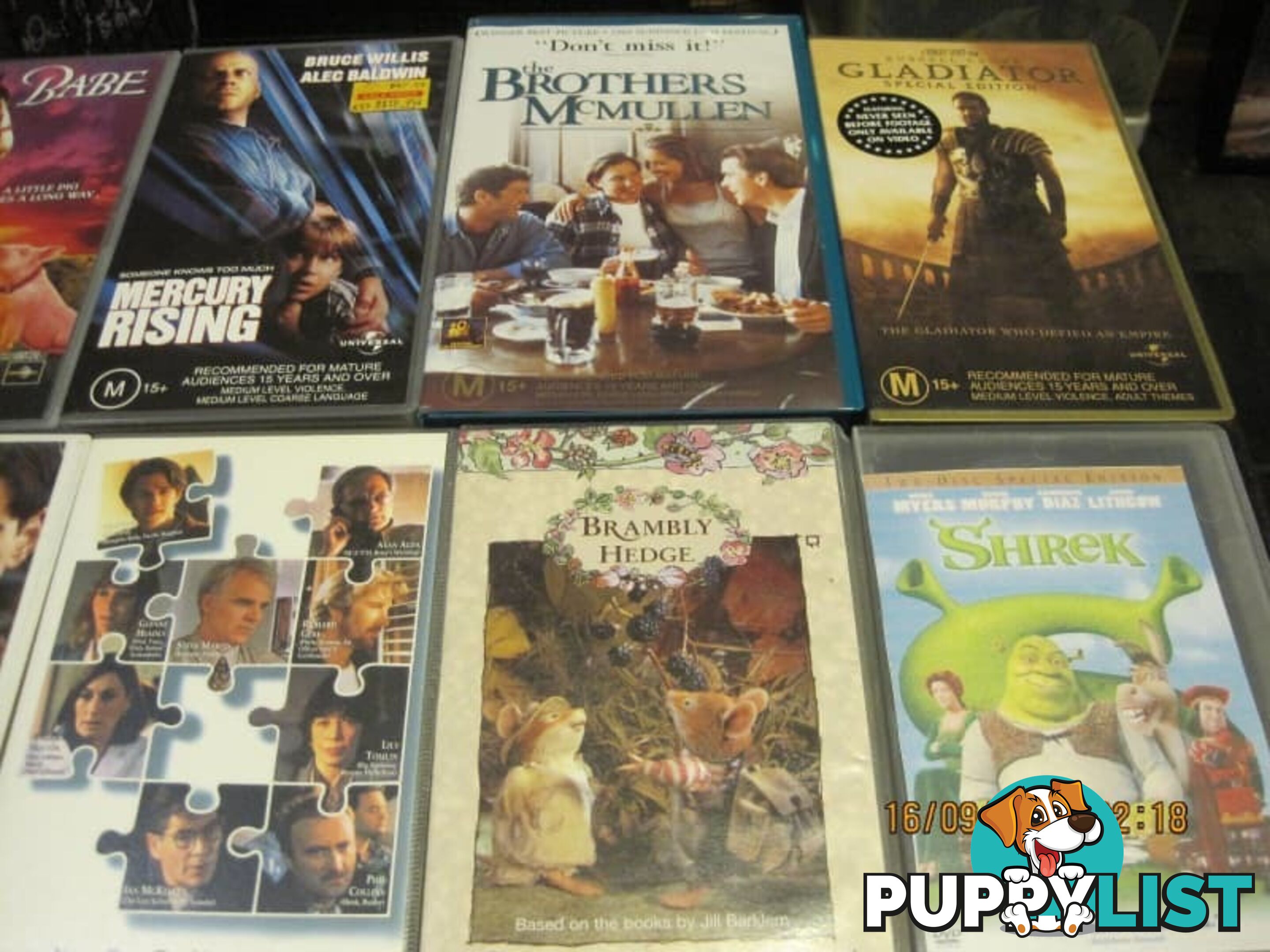 BOX of vintage VHS videos mainly home purchased some only been used once