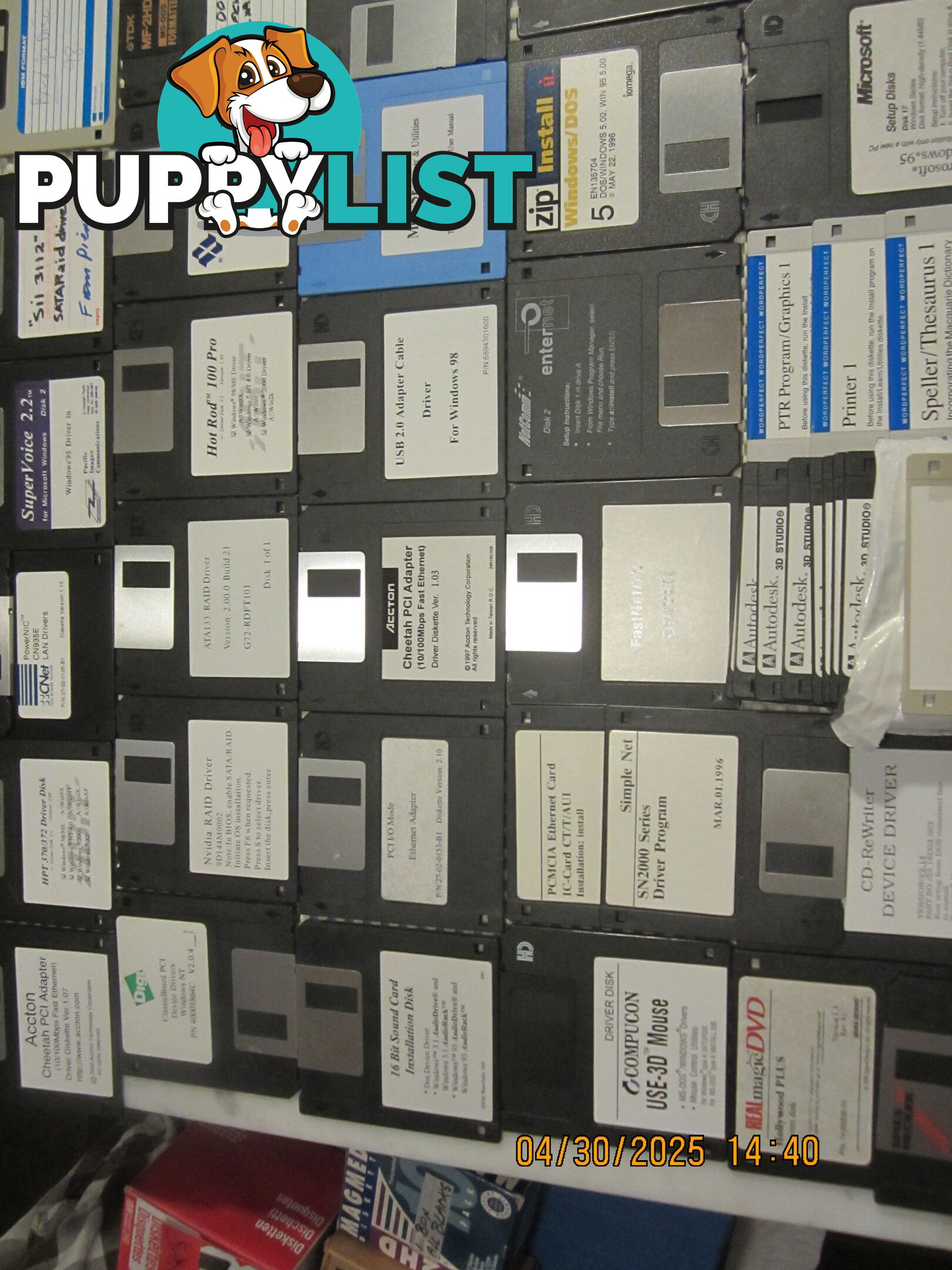 VINTAGE computer floppy disks, MS-DOS, 3,1, WIN-NT, WIN-95 WIN-98 WIN-2K