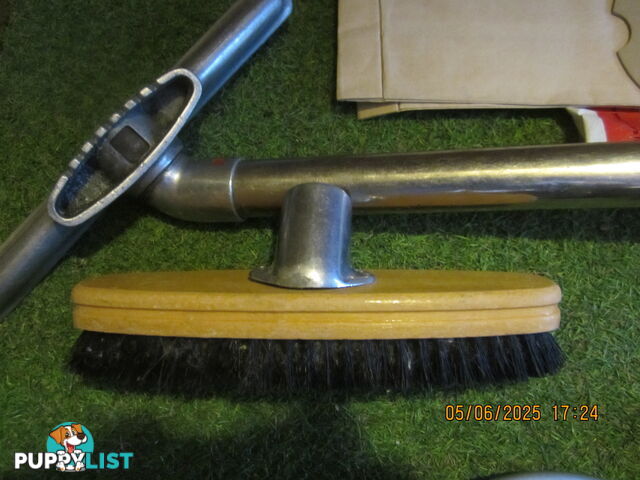 vintage Barrel-style Electrolux vacuum cleaner 1950-60. with cream coloured hose,