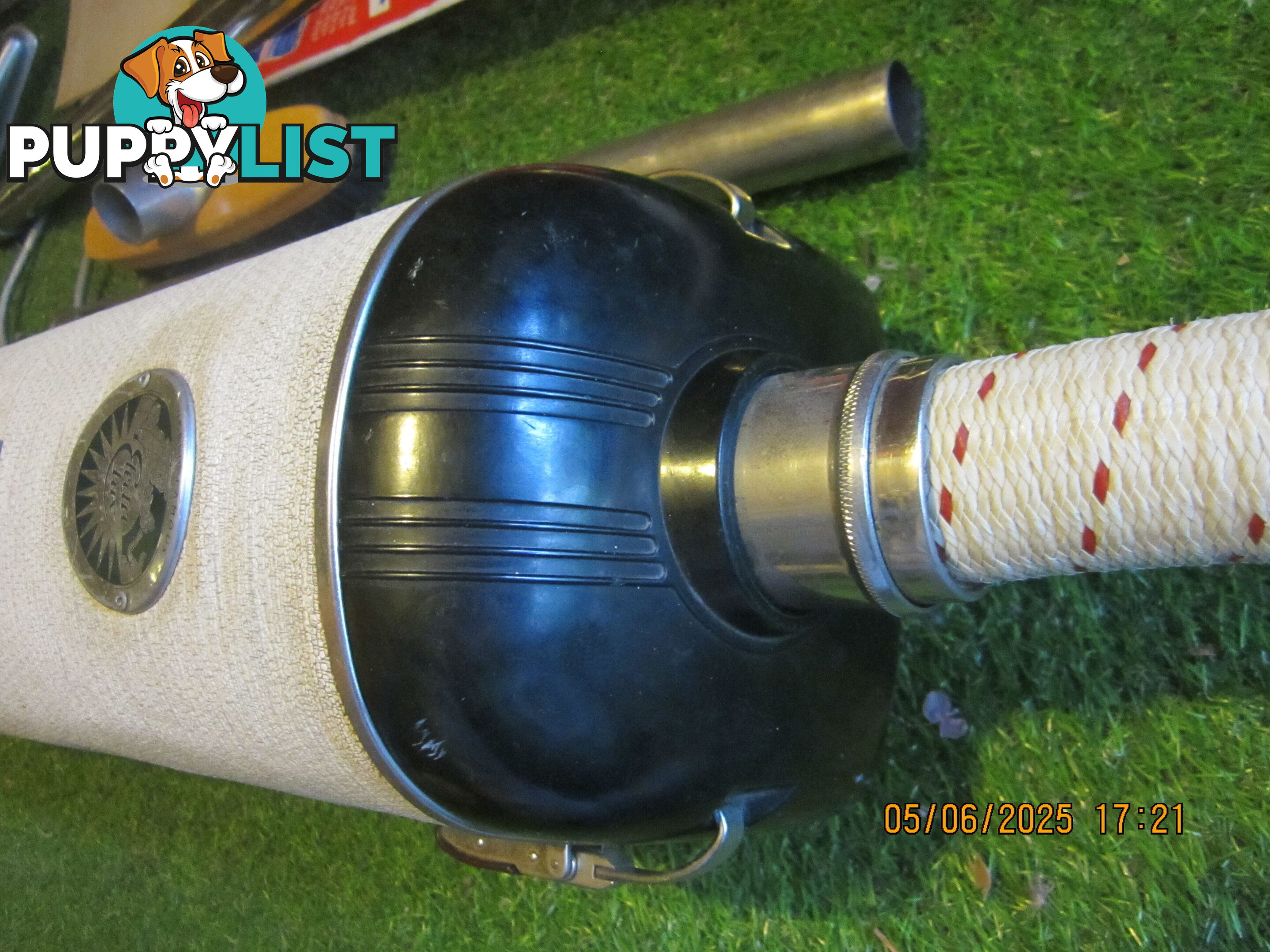 vintage Barrel-style Electrolux vacuum cleaner 1950-60. with cream coloured hose,