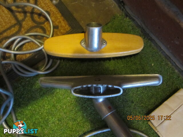 vintage Barrel-style Electrolux vacuum cleaner 1950-60. with cream coloured hose,