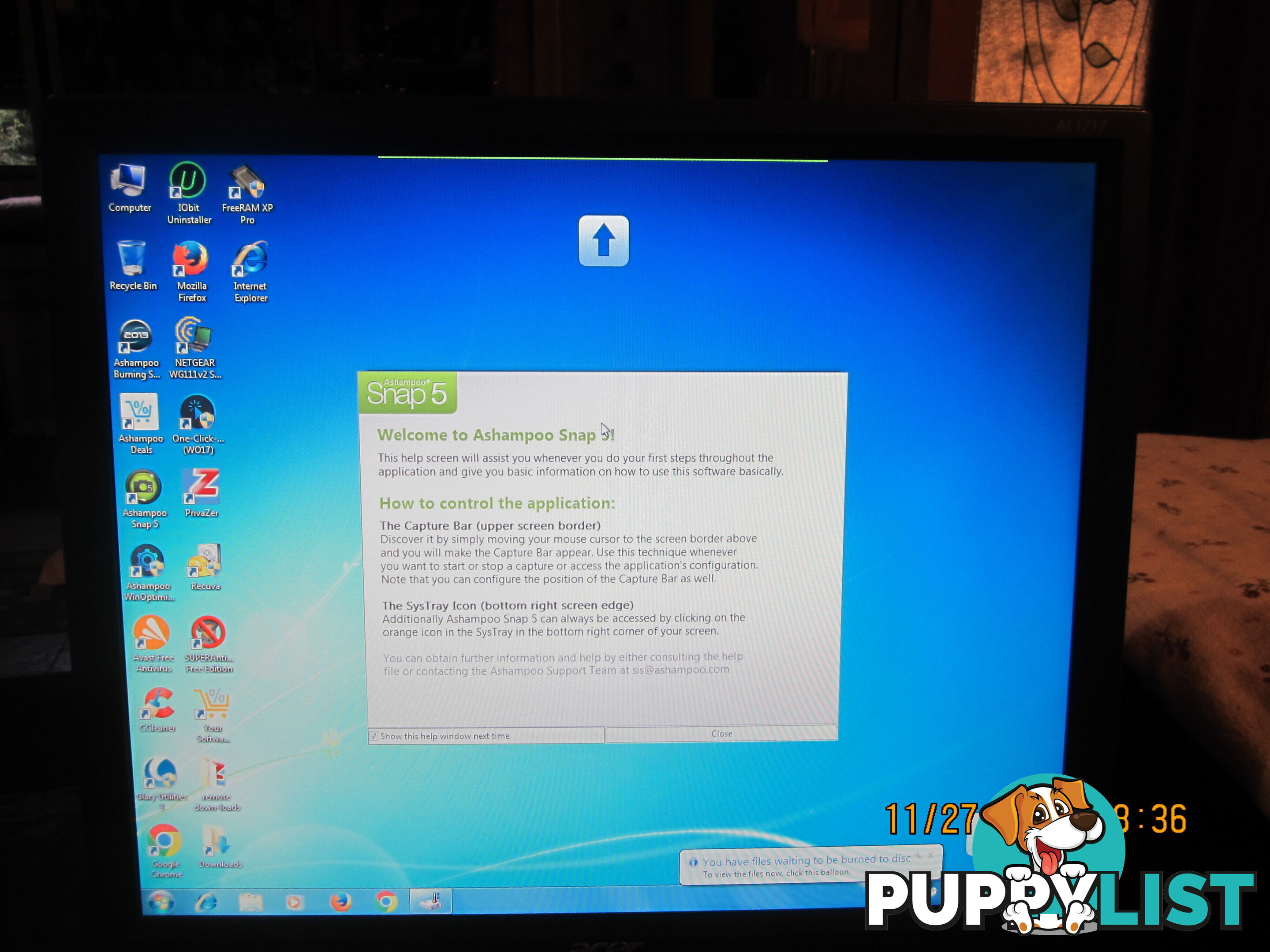 ACER DESKTOP PC. INC MONITOR. KEYBOARD. OPTICAL MOUSE, WINDOWS 7. S/PACK-1.