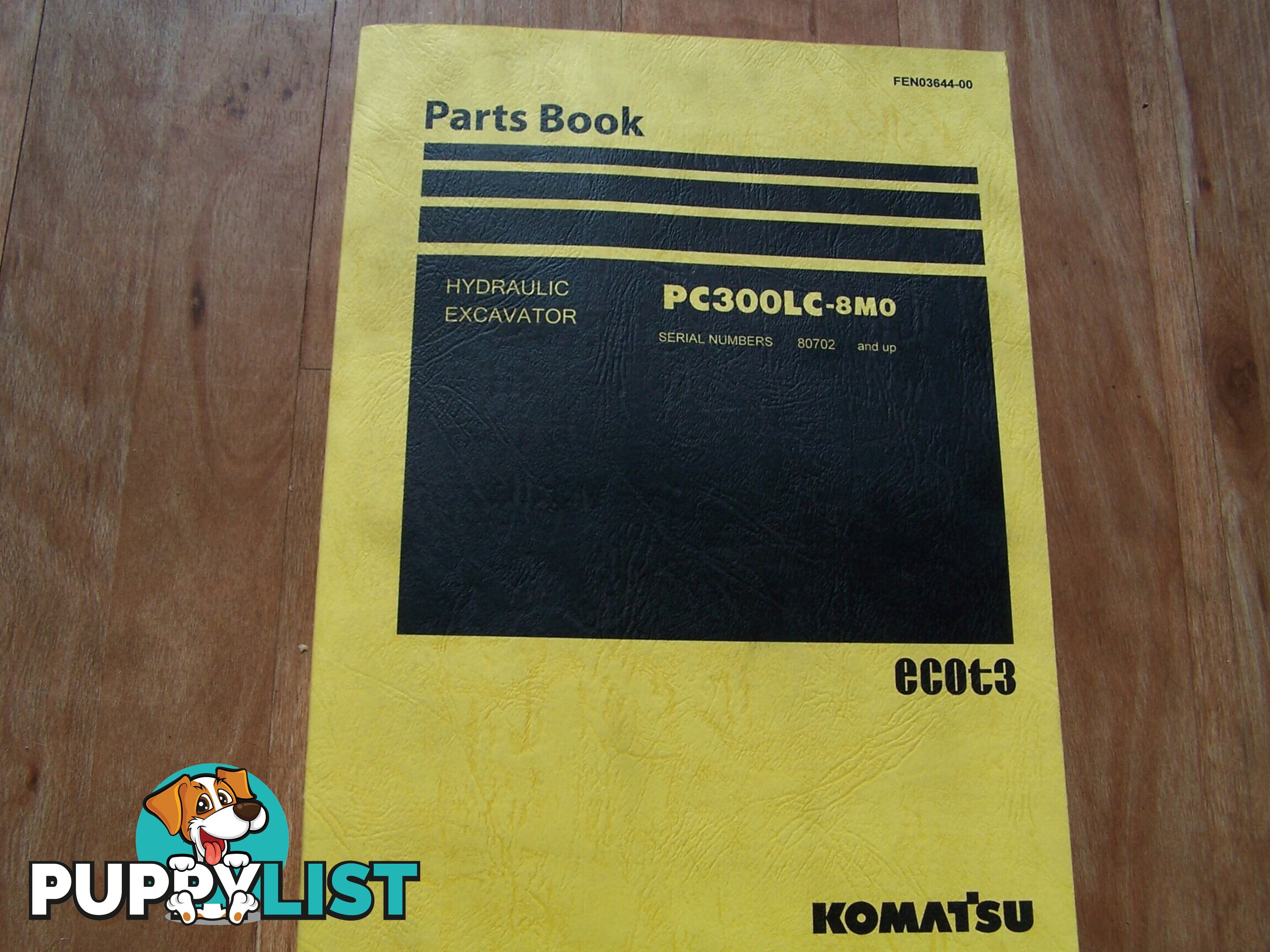 Komatsu Excavator Parts Book