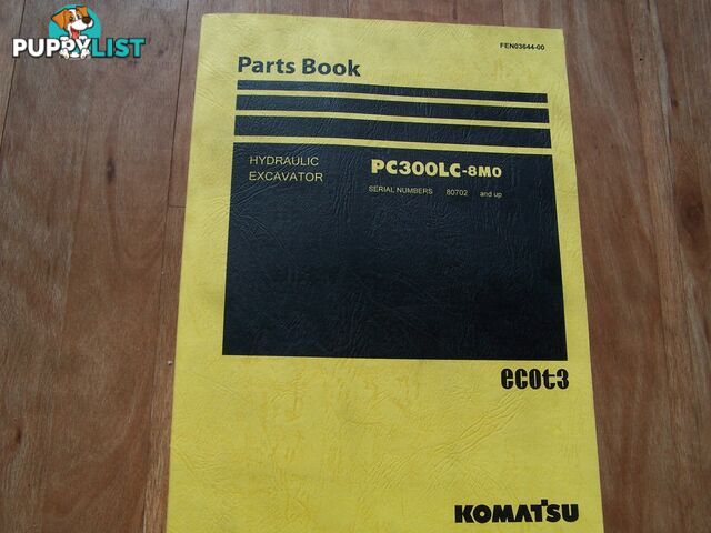 Komatsu Excavator Parts Book